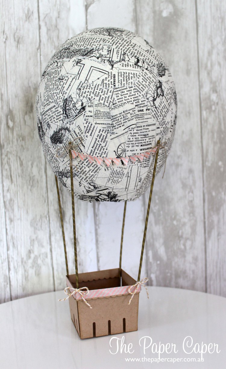 Hot Air Balloon featuring Typeset DSP and Berry Basket die for CASEing the Catty Challenges. Details @ www.thepapercaper.com.au